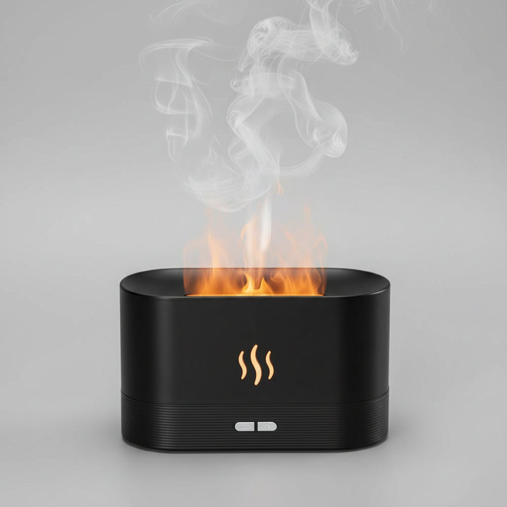 Flame Diffuser – Essential Oil Diffuser, Aroma Humidifier & Fire Effect Night Light